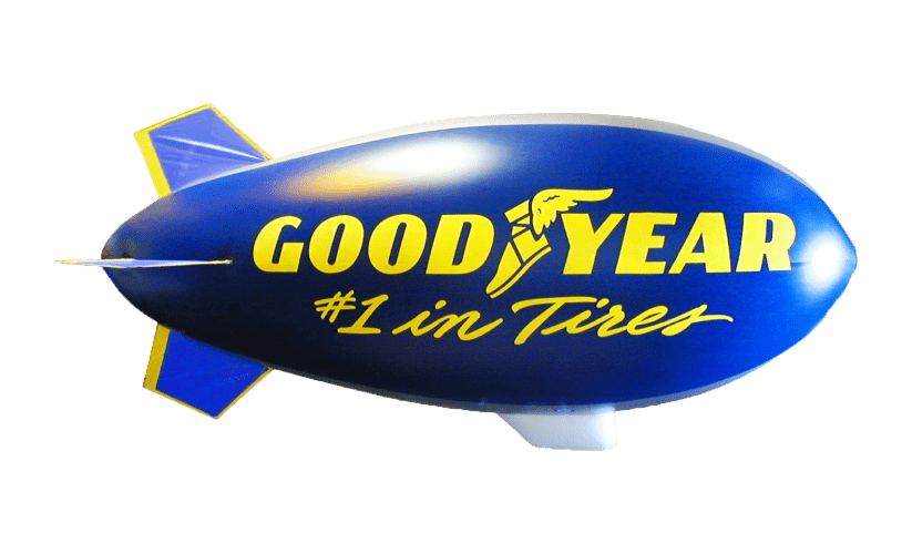 Inflatable goodyear blimp