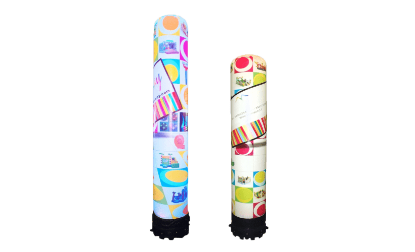 Inflatable light up pillars