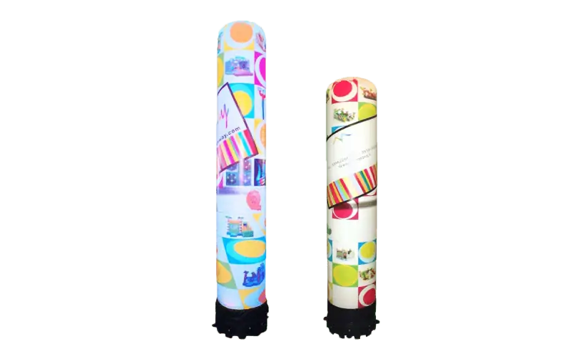 Inflatable light up pillars